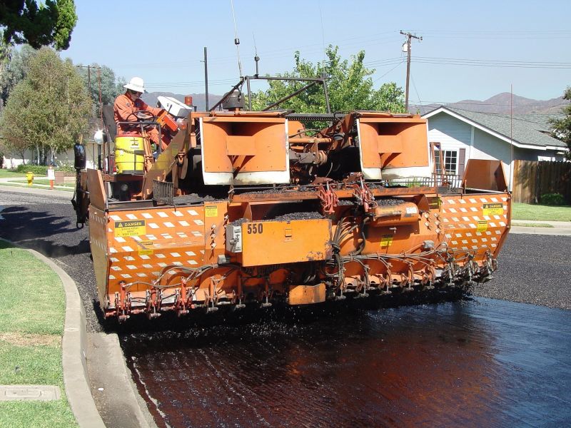 Resurfacing Equipment in Use